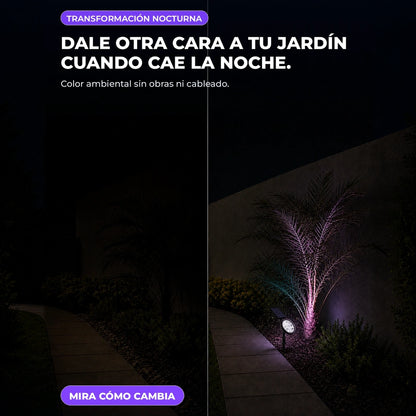 Reflector Solar Multicolor de 9 LED para Jardín