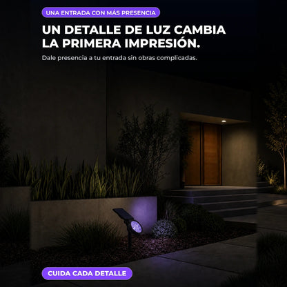Reflector Solar Multicolor de 9 LED para Jardín
