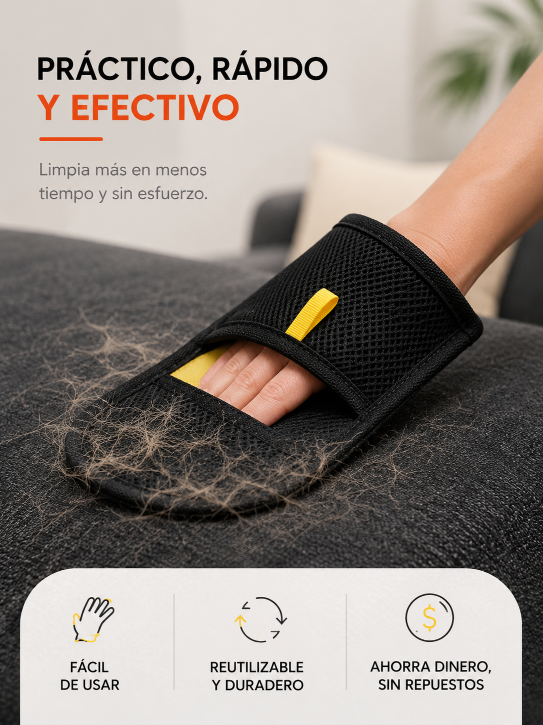 Guante Quita Pelo Electro Estatico | Menos pelos, más tiempo para disfrutar a tu mascota