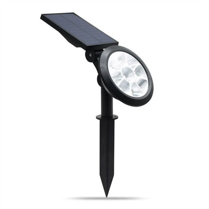 Reflector solar multicolor de 9 LED armado sobre estaca